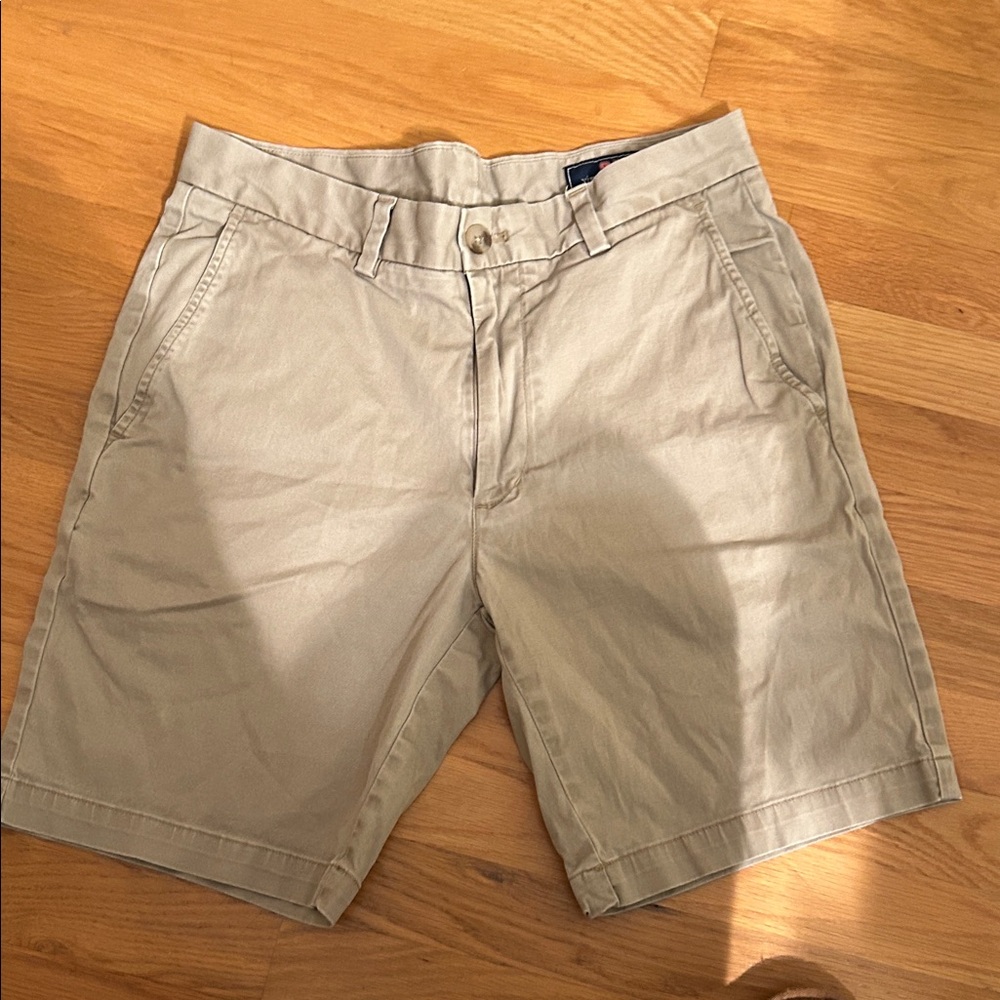 Vineyard Vines Men's Beige Flat Front Shorts
